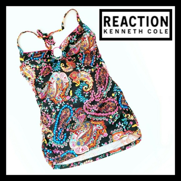 Kenneth Cole Reaction Other - Kenneth Cole Colorful Halter Tankini Top